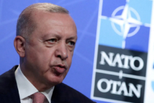 Ảnh tư liệu: Tổng thống Thổ Nhĩ Kỳ Tayyip Erdoğan tổ chức một cuộc họp báo trong hội nghị thượng đỉnh NATO tại trụ sở của liên minh này ở Brussels, Bỉ, ngày 14/06/2021. (Ảnh: Reuters/Yves Herman)