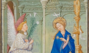 Họa phẩm hiệu ứng ánh sáng ‘Thiên sứ truyền tin’ của anh em nhà Limbourg