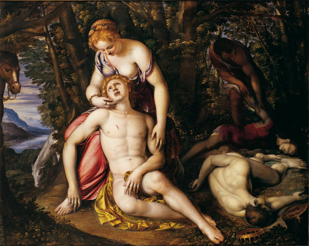Tác phẩm “Angelica và Medoro” của họa sĩ Simone Peterzano, khoảng 1560–1596. Tranh sơn dầu trên vải canvas. Bộ sưu tập cá nhân. (Ảnh: Tài sản công)