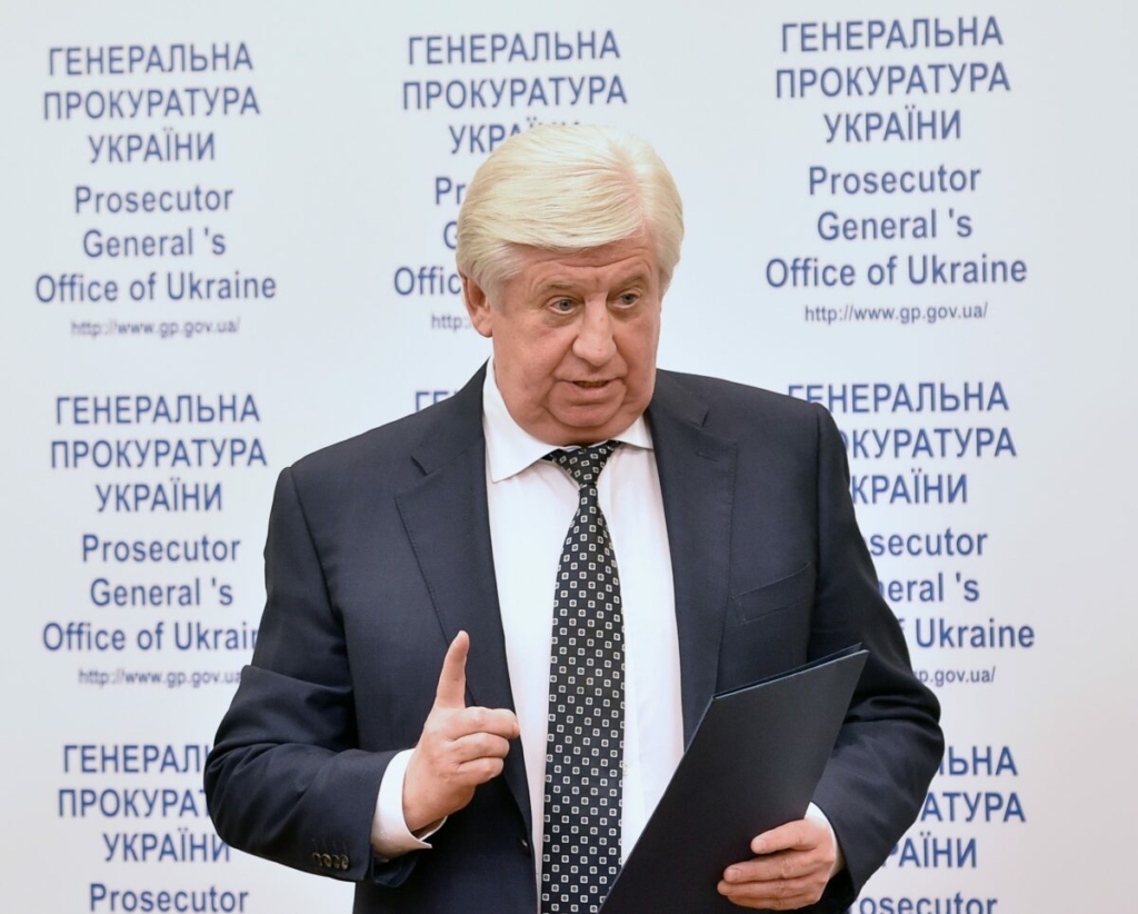 Tổng Công tố Ukraine Viktor Shokin tổ chức một cuộc họp báo ở Kyiv, Ukraine, ngày 02/11/2015. (Ảnh: Genya Savilov/AFP/Getty Images)