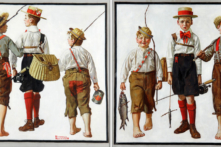 Bức tranh “Fishing Trip, They’ll Be Coming Back Next Week” (Chuyến đi câu cá, bọn trẻ sẽ quay lại vào tuần tới) của họa sĩ Norman Rockwell, năm 1919. Bảo tàng Norman Rockwell, thành phố Stockbridge, tiểu bang Massachusetts. (Ảnh: Tài liệu công cộng)