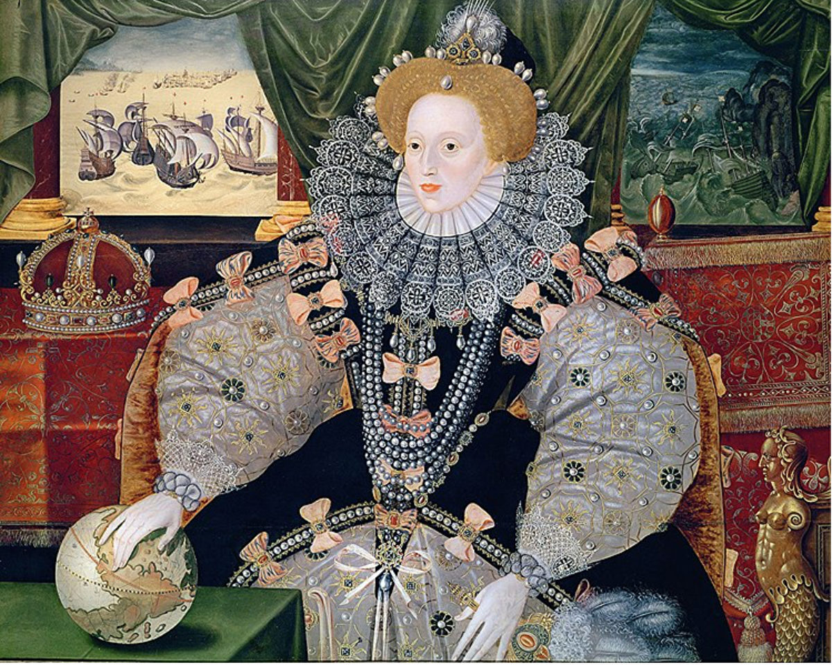 Hình 14: Chân dung Elizabeth trên chiến hạm, 1588. (Ảnh: Wei J C)