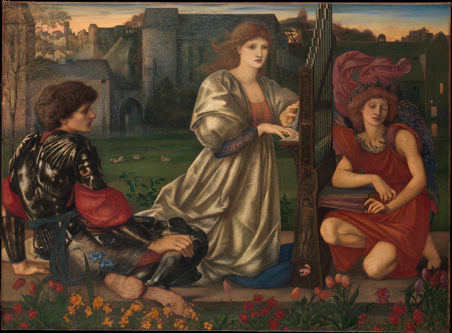 Bức họa “The Love Song” (Bản tình ca) của Ngài Edward Burne-Jones, năm 1868-77. Tranh sơn dầu trên vải canvas. Viện Bảo tàng Nghệ thuật Metropolitan, thành phố New York. (Ảnh: Tài sản công)