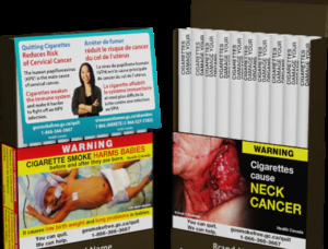 Canada trở thành quốc gia đầu tiên bắt buộc dán nhãn cảnh báo trên từng điếu thuốc lá