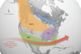 Một bản đồ NOAA không đề ngày tháng cho thấy các tác động của El Nino đối với Hoa Kỳ. (Ảnh: NOAA)