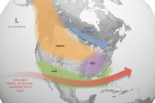 Một bản đồ NOAA không đề ngày tháng cho thấy các tác động của El Nino đối với Hoa Kỳ. (Ảnh: NOAA)