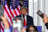 Cựu Tổng thống Hoa Kỳ Donald Trump diễn thuyết tại Câu lạc bộ Golf Quốc gia Trump Bedminster ở Bedminster, New Jersey, hôm 13/06/2023. (Ảnh: Ed Jones/AFP qua Getty Images)