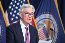 Chủ tịch Hội đồng Dự trữ Liên bang Jerome Powell nói chuyện trong một cuộc họp báo sau cuộc họp của Ủy ban Thị trường Mở Liên bang, tại Cục Dự trữ Liên bang ở Hoa Thịnh Đốn hôm 14/06/2023. (Mandel Ngan/AFP qua Getty Images)