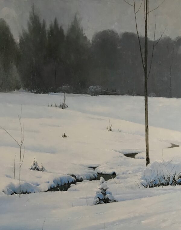 Tác phẩm “Winter Dreamland” (Xứ sở mùa đông mộng mơ) của họa sĩ Jake Gaedtke, vẽ năm 2021. Tranh sơn dầu trên vải canvas; kích thước: 10 inch x 8 inch. (Ảnh: Jake Gaedtke)