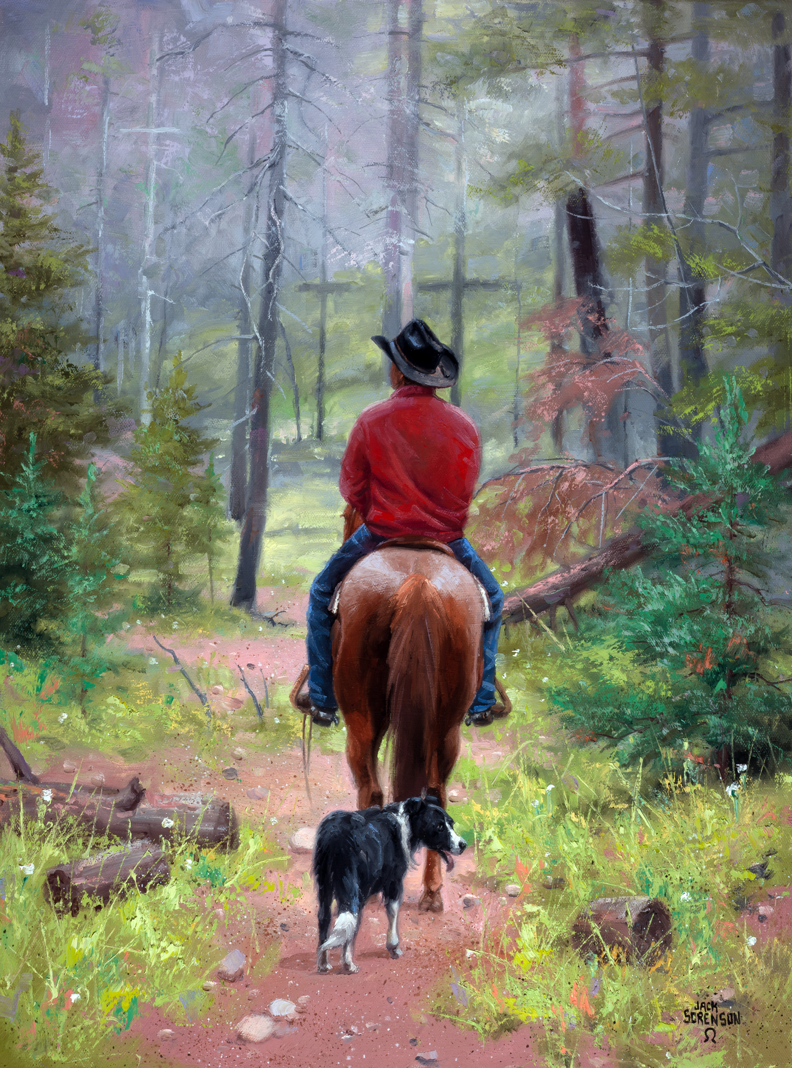 Tác phẩm “Goin’ Home” (Trở Về Nhà) vẽ bởi họa sĩ Jack Sorenson. (Ảnh: Đăng dưới sự cho phép của ©Jack Sorenson Fine Art, Inc.)