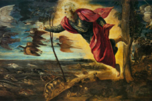 Bức tranh “Creation of the Animals” (Thiên Chúa tạo ra muôn loài) của họa sĩ Tintoretto, vẽ năm 1551. Tranh sơn dầu trên vải canvas, khổ 5 feet x 8.5 feet (~1.52 m x 2.6 m). Phòng trưng bày Academic, Venice. (Ảnh: PD-US)