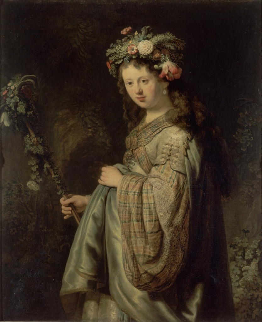 Bức tranh “Flora” do họa sĩ Rembrandt vẽ năm 1634. Tranh sơn dầu trên vải; Kích thước 102.2cm x 101cm. Bảo tàng Nhà nước Hermitage, St. Petersburg, Nga. (Nguồn: Tư liệu công cộng)