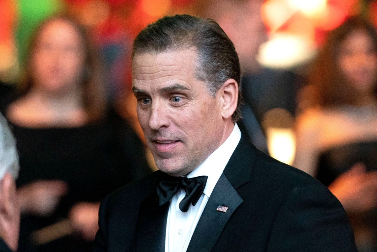 Ông Hunter Biden đến chúc mừng trong một buổi Quốc yến chính thức để tỏ lòng trân trọng đối với Thủ tướng Ấn Độ Narendra Modi, tại Tòa Bạch Ốc, hôm 22/06/2023. (Ảnh: Stefani Reynolds/AFP qua Getty Images)