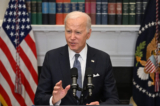 Tổng thống Joe Biden nói chuyện về phán quyết của Tối cao Pháp viện Hoa Kỳ bác bỏ việc xóa nợ sinh viên tại Phòng Roosevelt của Tòa Bạch Ốc, hôm 30/06/2023. (Ảnh: Jim Watson/AFP qua Getty Images)