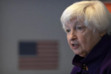 Bộ trưởng Ngân khố Janet Yellen trình bày trong một cuộc họp báo tại Đại sứ quán Hoa Kỳ ở Bắc Kinh, hôm 09/07/2023. (Ảnh: Mark Schiefelbein/AP Photo)