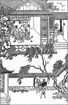 Một bức tranh minh họa từ ấn bản khắc gỗ của tác phẩm “Thủy Hử” vào thế kỷ 15. (Ảnh: Tài liệu công cộng)