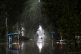 Hiện trường lũ lụt ở Trác Châu, tỉnh Hà Bắc, hôm 03/08/2023.  (Ảnh: Kevin Frayer/Getty Images)