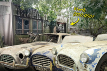 Những chiếc xe hơi cũ bị bỏ trong nhà kho cách đây 40 năm được bán đấu giá với giá 320,000 USD. (Ảnh: Anglia Car Auctions)