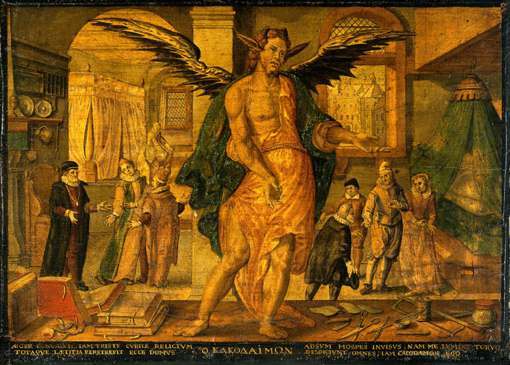 Nền văn hóa của chúng ta đã đề cao phương thức trị liệu hơn là phương thức dựa trên đúng và sai. Từ các loạt bản khắc màu, “The Physician as God, Angel, Man, and Devil” (Bác sĩ là Chúa, Thiên thần, Con người, và Ác quỷ) của họa sĩ Johann Gelle sau Egbert van Panderen, vẽ vào khoảng đầu thế kỷ 17. (Ảnh: Wellcome Images/CC BY 4.0)