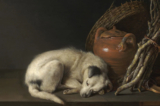Chi tiết từ bức tranh “Dog at Rest” (Chú chó nghỉ ngơi) của họa sĩ Gerrit Dou, vẽ năm 1650. Bảo tàng Mỹ thuật, Boston. (Ảnh: Tài liệu công cộng)