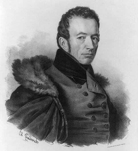 Bộ trưởng Chiến tranh Joel Roberts Poinsett đã chỉ định trung tá Charles Wilkes dẫn đầu một đoàn thám hiểm vào năm 1845. Chân dung Bộ trưởng Chiến tranh Joel Roberts Poinsett trong chính phủ của Tổng thống Martin Van Buren, do họa sĩ Charles Fenderich vẽ. Thư viện Quốc hội. (Ảnh: Tài liệu công cộng)