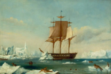 Tàu tuần dương USS Vincennes ở Vịnh Disappointment, Nam Cực, trong chuyến thám hiểm Wilkes, khoảng năm 1845-1878, được cho là do thuyền trưởng Charles Wilkes dẫn đầu. (Ảnh: Tài liệu công cộng)