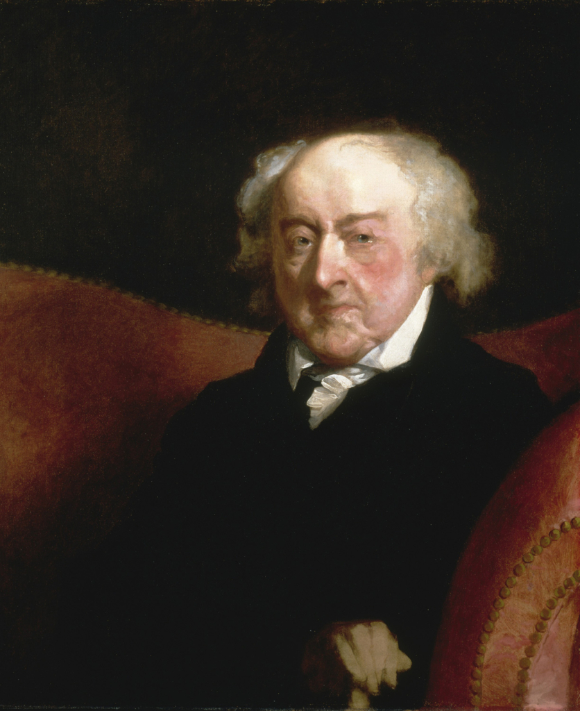 Tác phẩm “John Adams” của họa sĩ Gilbert Stuart vẽ năm 1826. Tranh sơn dầu trên vải canvas; Kích thước: 30 inch x 25 inch. Bảo tàng Nghệ thuật Mỹ Smithsonian, Hoa Thịnh Đốn. (Ảnh: Tài liệu công cộng)