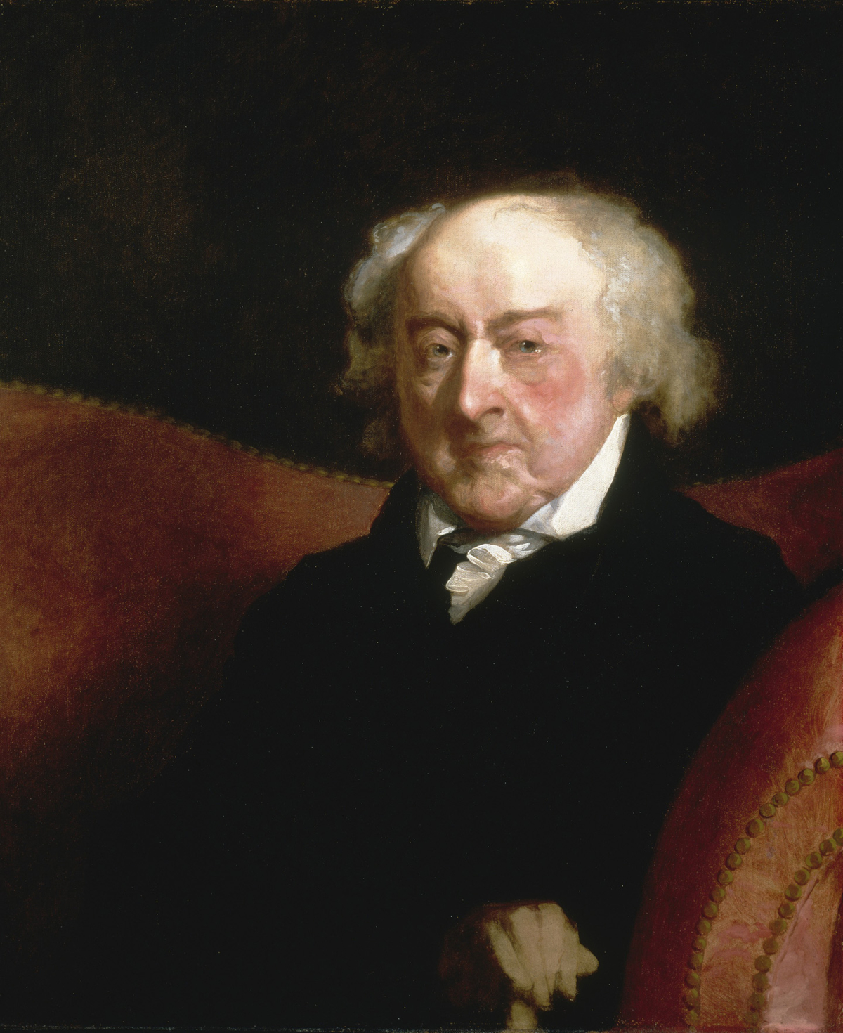 Tác phẩm “John Adams” của họa sĩ Gilbert Stuart vẽ năm 1826. Tranh sơn dầu trên vải  canvas; Kích thước: 30 inch x 25 inch. Bảo tàng Nghệ thuật Mỹ Smithsonian, Hoa Thịnh Đốn. (Ảnh: Tài liệu công cộng)