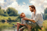 Câu cá tạo cơ hội cho cha và con trai hình thành mối quan hệ bền chặt thông qua một hoạt động ý nghĩa. (Ảnh: Biba Kayewich)