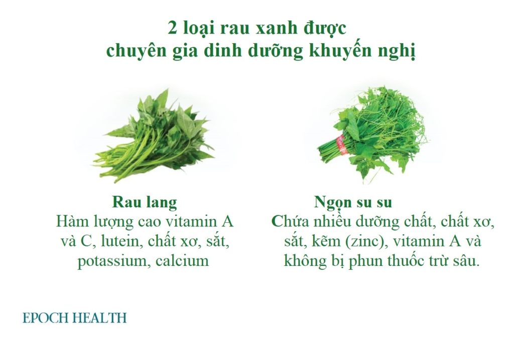 Chuyên gia dinh dưỡng khuyến nghị 2 loại rau xanh nhiều dưỡng chất