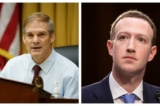 Chủ tịch Ủy ban Tư pháp Hạ viện, Dân biểu Jim Jordan (Cộng Hòa-Ohio) và Tổng giám đốc Meta Mark Zuckerberg trong một bức ảnh tư liệu. (Ảnh: Madalina Vasiliu/The Epoch Times; Samira Bouaou/The Epoch Times)