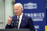 Tổng thống Joe Biden trình bày tại Milwaukee, Wisconsin, hôm 15/08/2023. (Ảnh: Scott Olson/Getty Images)