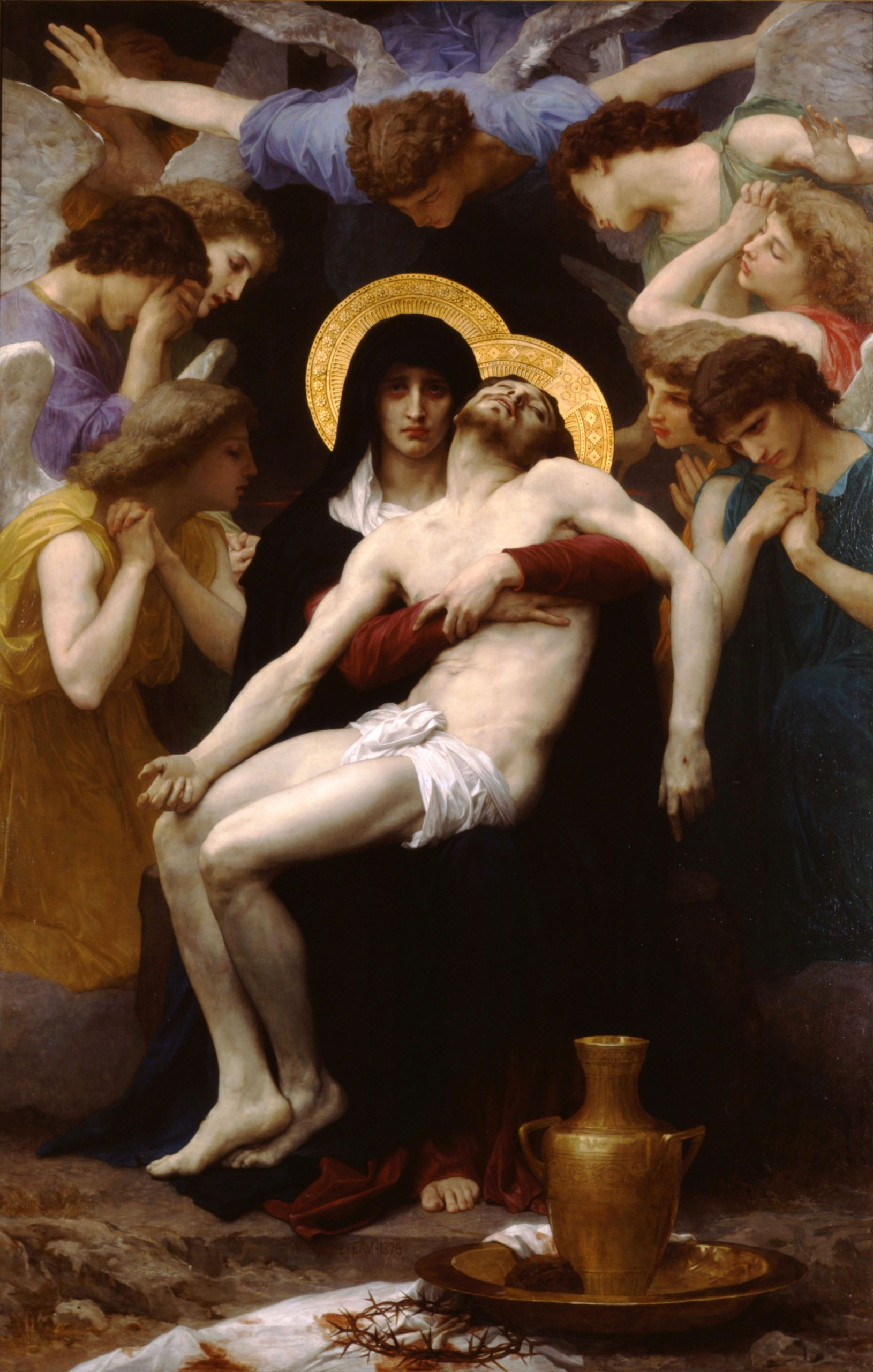 Tác phẩm “Pietà,” khoảng năm 1876, vẽ bởi họa sĩ William-Adolphe Bouguereau. Tranh sơn dầu trên vải canvas. Bộ sưu tập Tư nhân. (Ảnh: Tài liệu công cộng)