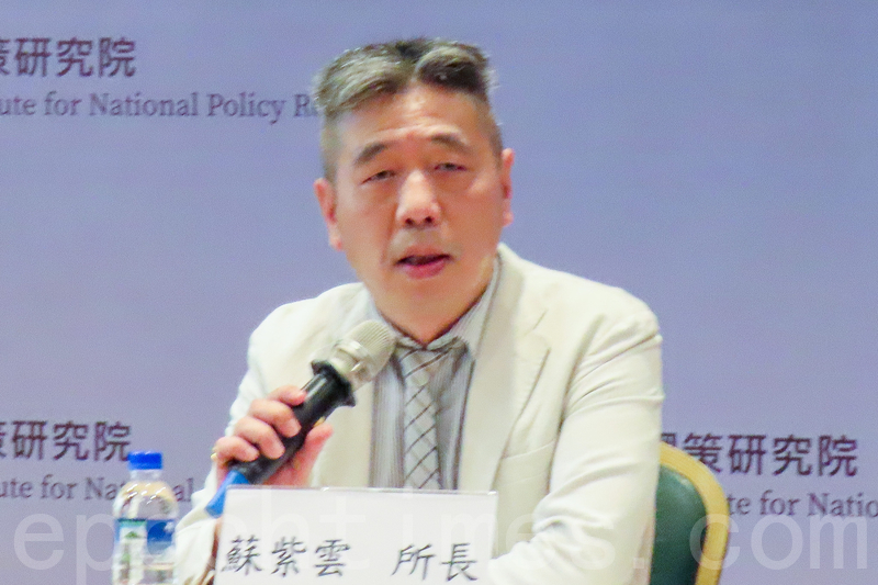 Ông Tô Tử Vân, Giám đốc Viện Nghiên cứu Tài nguyên và Chiến lược Quốc phòng thuộc Viện Nghiên cứu An ninh Quốc phòng Đài Loan. (Ảnh: Chung Nguyên/Epoch Times)