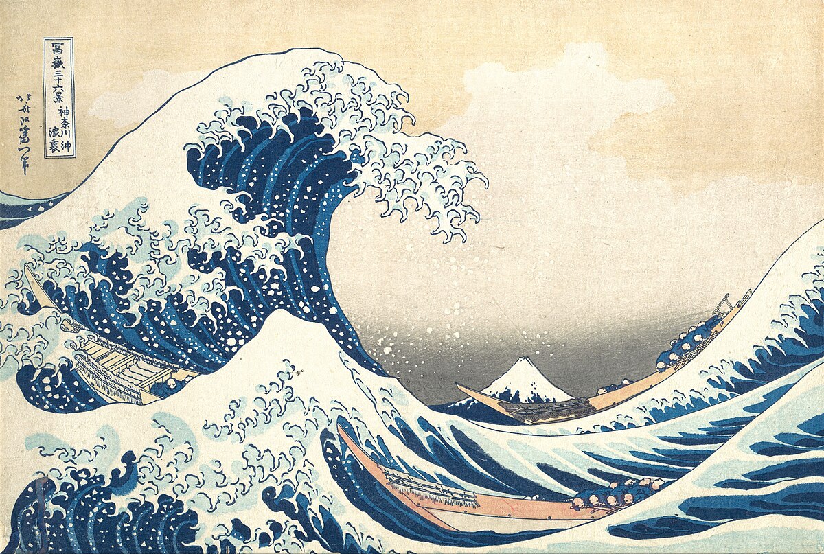 “Ba mươi sáu cảnh núi Phú Sĩ”: Tranh mộc bản “Sóng lừng ngoài khơi Kanagawa.” (Ảnh: Tài sản cộng)