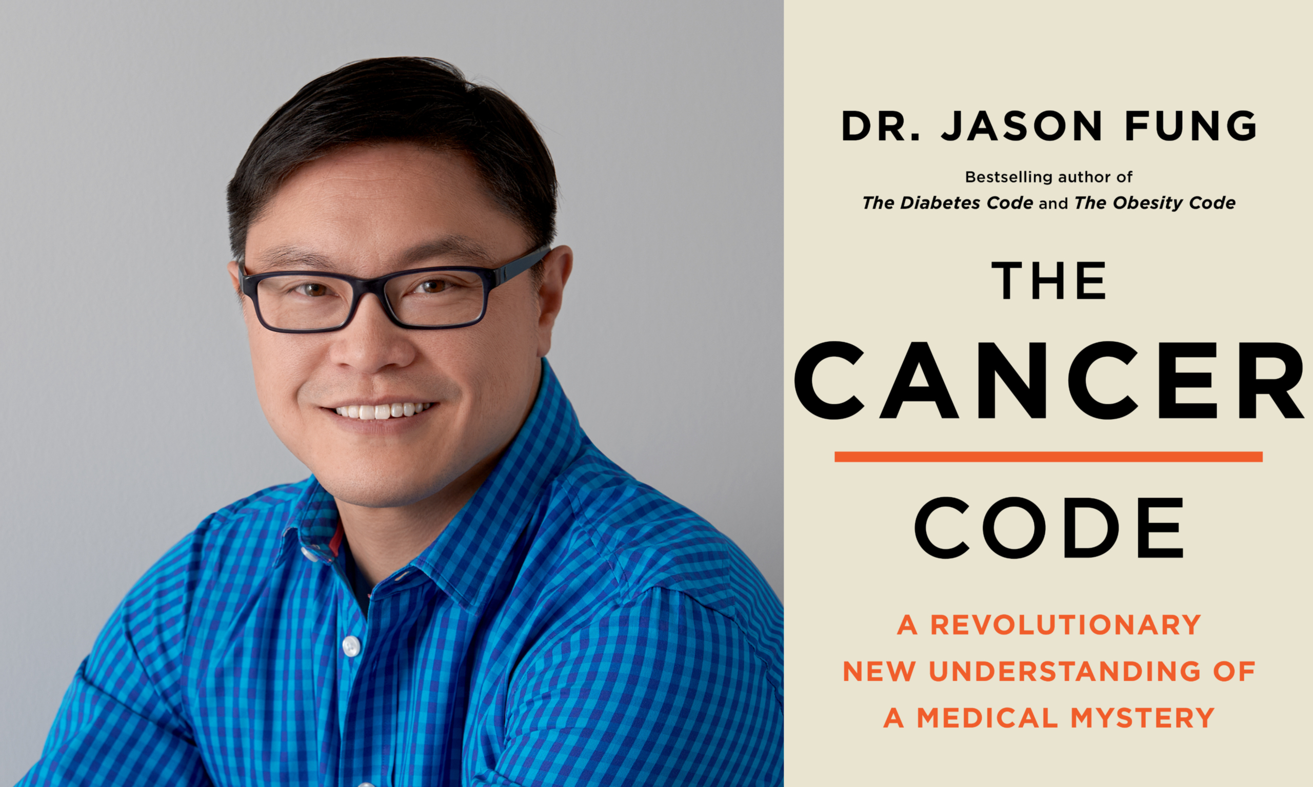 Ảnh chụp bìa quyển sách của tiến sĩ Jason Fung: The Cancer Code, a Revolutionary Understanding of a Medical Mystery (Tạm dịch: Mật Mã Ung Thư, Cách Hiểu Mang Tính Cách Mạng về Ẩn Đố Y Khoa). (Ảnh: The Epoch Times)