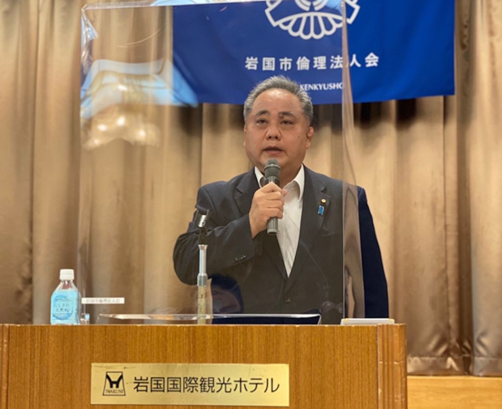 Ông Ishimoto Takashi, Ủy viên Hội đồng Thành phố Iwakuni. (Ảnh: Đăng dưới sự cho phép của ông Ishimoto)