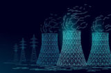 Mô hình thiết kế tháp làm mát nhà máy điện hạt nhân. (Ảnh: LuckyStep/Adobe Stock)