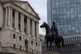 Toàn cảnh Ngân hàng Anh, ở London, hôm 11/11/2022. (Ảnh: Dan Kitwood/Getty Images)