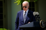 Tổng thống Joe Biden trong cuộc họp báo tại Tòa Bạch Ốc vào ngày 26/04/2023. (Ảnh: Madalina Vasiliu/The Epoch Times)