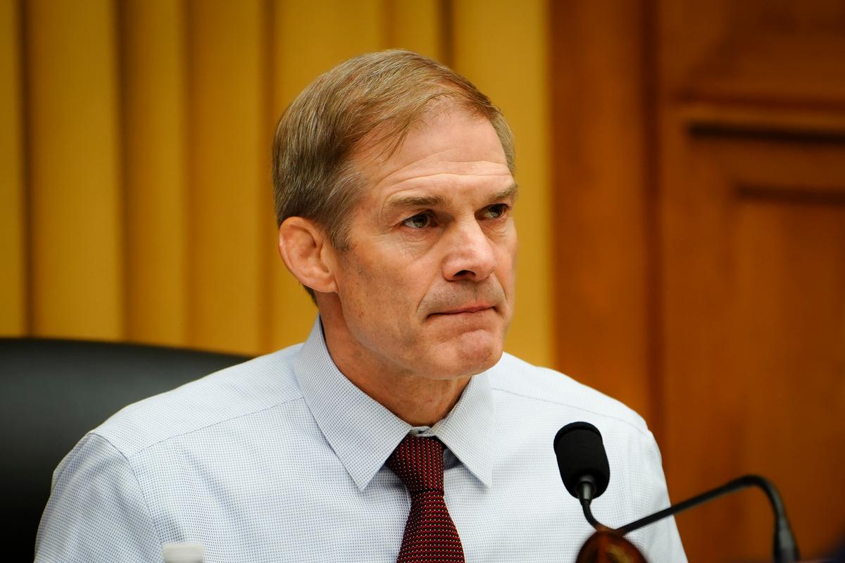 Dân biểu Jim Jordan (Cộng Hòa-Ohio) tại Hoa Thịnh Đốn, hôm 21/06/2023. (Ảnh: Madalina Vasiliu/The Epoch Times)