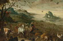 Tác phẩm “God Creating the Animals of the World” (Thiên Chúa tạo ra muôn loài trên thế gian) do họa sỹ Izaak van Oosten sáng tác vào thế kỷ 17. Tranh sơn dầu trên chất liệu đồng. Bộ sưu tập tư nhân. (Ảnh: Tài liệu công cộng)