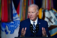 Tổng thống Joe Biden có bài diễn thuyết đánh dấu kỷ niệm một năm ngày ông ký thành luật Đạo luật Lời hứa Giải quyết các Chất độc Toàn diện (PACT) tại Trung tâm Y tế Bộ Cựu chiến binh George E. Wahlen ở thành phố Salt Lake, hôm 10/08/2023. (Ảnh: Madalina Vasiliu/The Epoch Times)