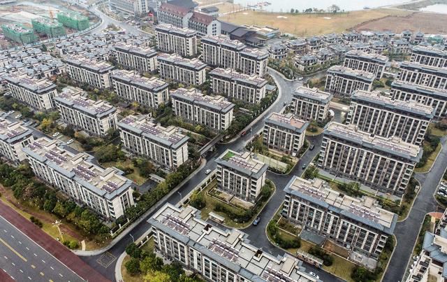 Các khu chung cư ở Hoài An, tỉnh Giang Tô, Trung Quốc, hôm 16/11/2022. (Ảnh: STR/AFP qua Getty Images)