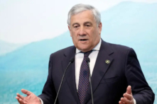 Ngoại trưởng Ý Antonio Tajani nói trong một cuộc họp báo khi kết thúc cuộc họp các Ngoại trưởng G7 tại khách sạn Karuizawa Prince ở Karuizawa, quận Nagano, Nhật Bản, hôm 18/04/2023. (Ảnh: Franck Robichon/Pool/AFP qua Getty Images)