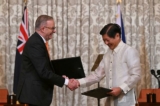 Thủ tướng Anthony Albanese và Tổng thống Philippines Ferdinand R Marcos Jr ký bản ghi nhớ về quan hệ đối tác chiến lược tại Phủ Tổng thống Malacanang ở Manila, Philippines, vào thứ Sáu, hôm 08/09/2023. (Ảnh: AAP/Mick Tsikas)
