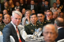 Bộ trưởng Quốc phòng Trung Quốc Lý Thượng Phúc tham dự Đối thoại IISS Shangri-La lần thứ 20 tại Singapore, hôm 02/06/2023. (Ảnh: Caroline Chia/Reuters)