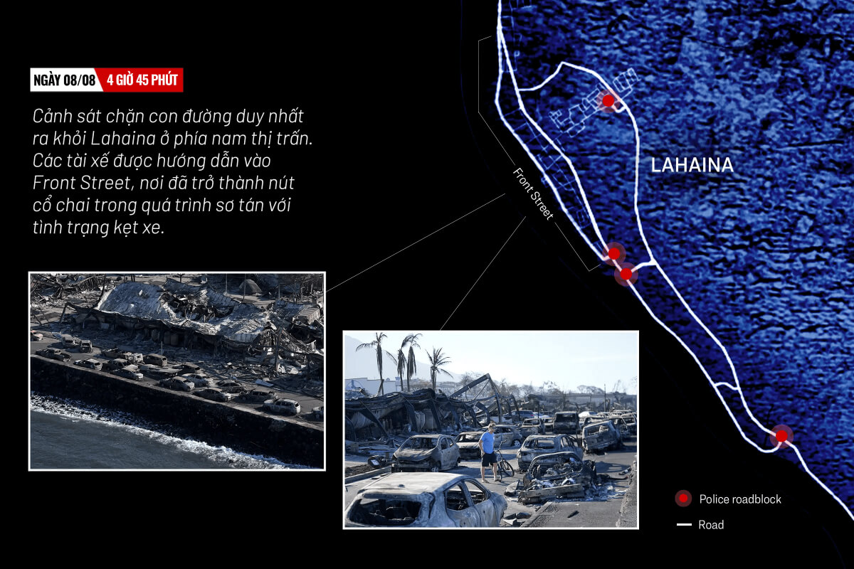 Hỏa hoạn ở Maui: Thoát nạn nhờ vượt phong tỏa của cảnh sát