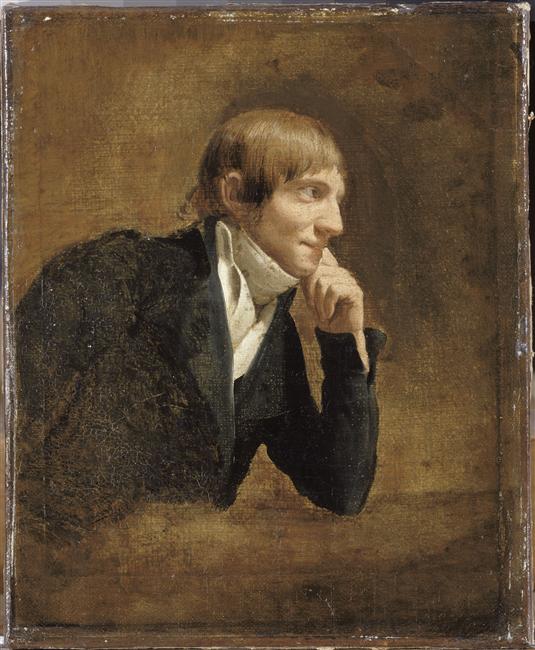 Bức tranh “Portrait of Pierre-Joseph Redouté” (Chân dung họa sĩ Pierre-Joseph Redouté), vẽ khoảng năm 1800, của họa sĩ Louis-Léopold Boilly. Sơn dầu trên vải canvas; kích thước: 7 inch x 8 5/8 inch (~18cm x 22cm). (Ảnh: Tài liệu công cộng)