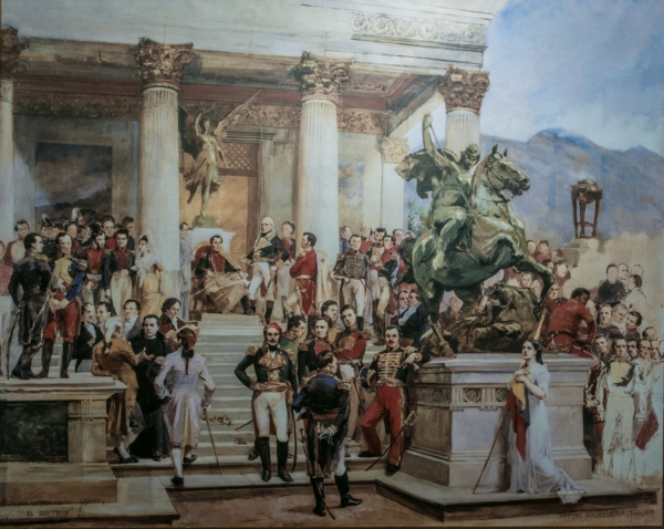 Bức tranh “The Pantheon of Heroes” (Ngôi Đền Của Những Người Hùng) do họa sĩ Arturo Michelena vẽ năm 1898. Phòng trưng bày Nghệ thuật Quốc gia Galeri, Caracas, Venezuela. (Ảnh: Tài liệu công cộng)
